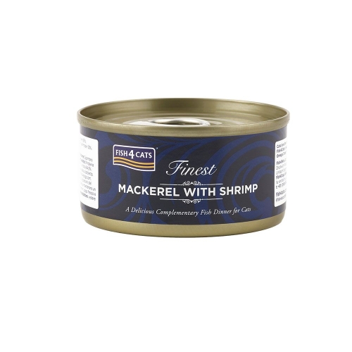 Fish4Cats konserv kassile, makrelli ja krevettidega, 70 g