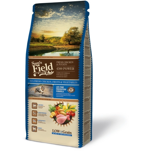 Sam's Field kuivtoit koertele kana ja kartuliga 4300 Power 13 kg