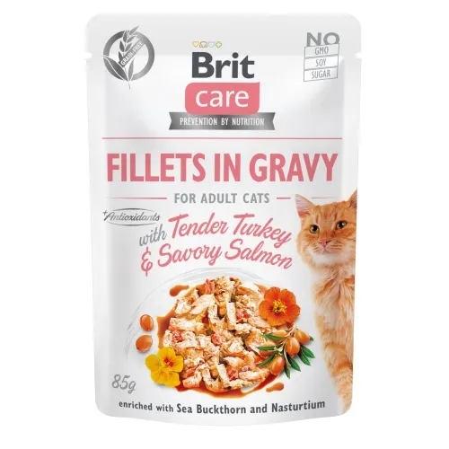 Brit Care einekotike kassile kalkuni ja lõhega, 85 g