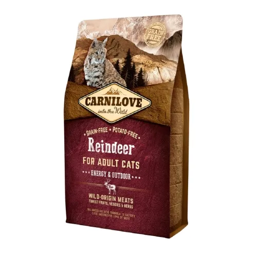 Carnilove Energy & Outdoor kassi kuivtoit, põhjapõder, 2 kg