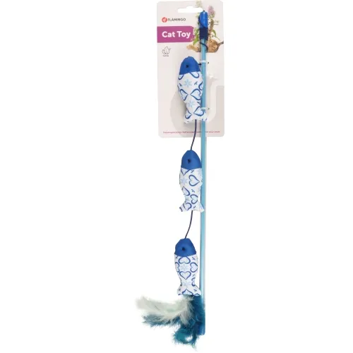 Flamingo kassi mänguasi, sulgedega kalad, 45 cm