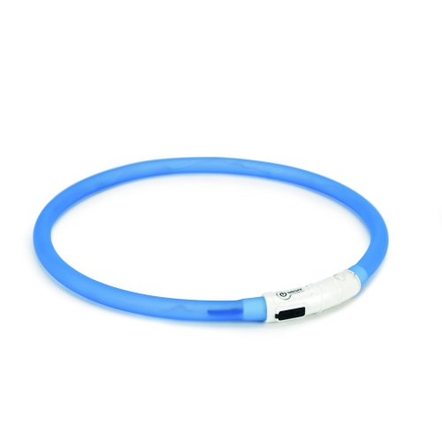 Beeztees Dogini Led+USB kaelarihm, 70 cm x 10 mm, sinine