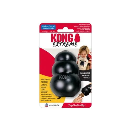 KONG Extreme täidetav koera mänguasi M, must