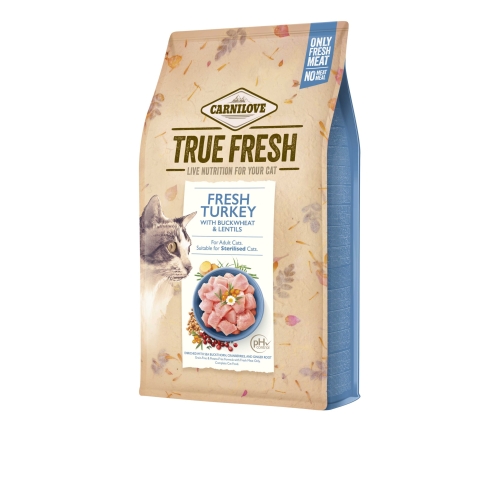 Carnilove True Fresh täissööt kassile kalkuniga, 340 g