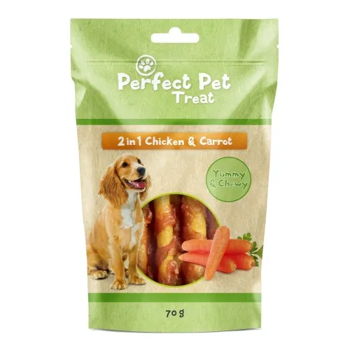 Perfect Pet 2IN1 koera maius, kana/porgand, 70 g