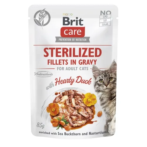 Brit Care einekotike steriliseeritud kassile pardilihaga, 85 g