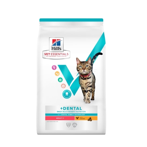 Hill's VE MB+Dental kuivtoit täiskasvanud kassidele kanaga 1,5 kg