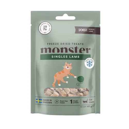 Monster Cat külmkuivatatud maius kassile, lammas, 45 g