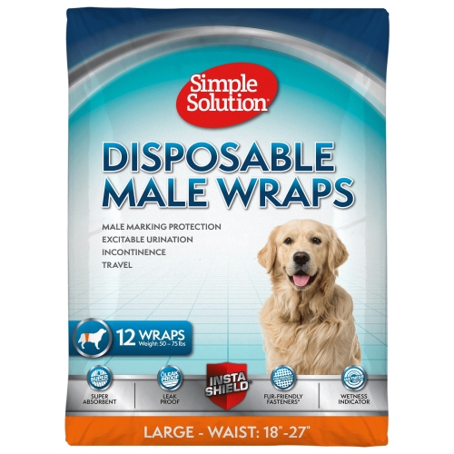 Simple Solution ühekordne mähe, isasele koerale L suurus, 12 tk