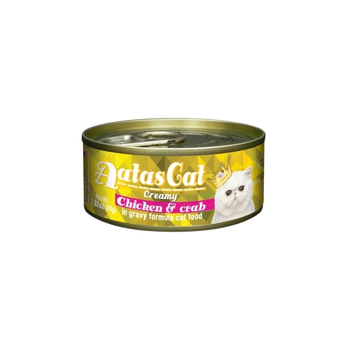 Aatas Creamy  konserv kassidele, kana ja krabiga 80 g