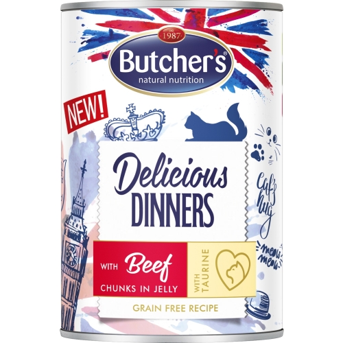 Butcher's kassi konserv Delicious Dinners veiselihatükkidega 400g