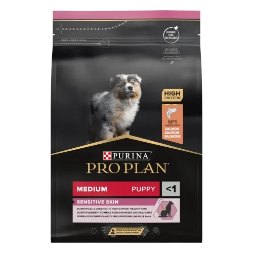 Purina PRO PLAN Medium Puppy with Sensitive Skin with OPTIDERMA®, 3 kg