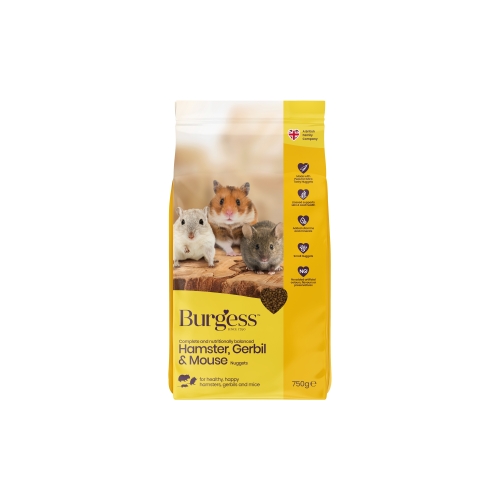 Burgess Excel hamstri, liivahiire ja hiire täissööt 750 g