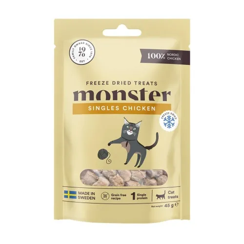 Monster Cat külmkuivatatud maius kassile, kana, 45 g