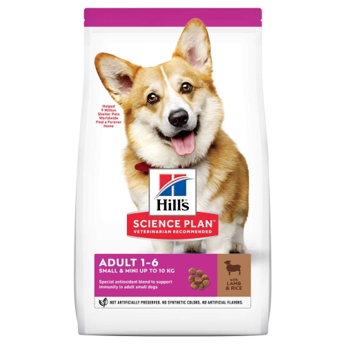 Hill's Science Plan koeratoit lamba & riisiga väiksele koerale 1,5kg