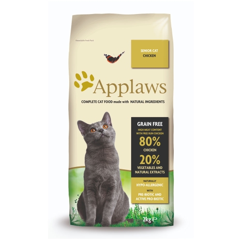 Applaws Senior kuivtoit kassidele, kanalihaga, 2 kg
