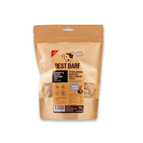 Best Barf külmkuivatatud maius putukaproteiin/porgand, 50g