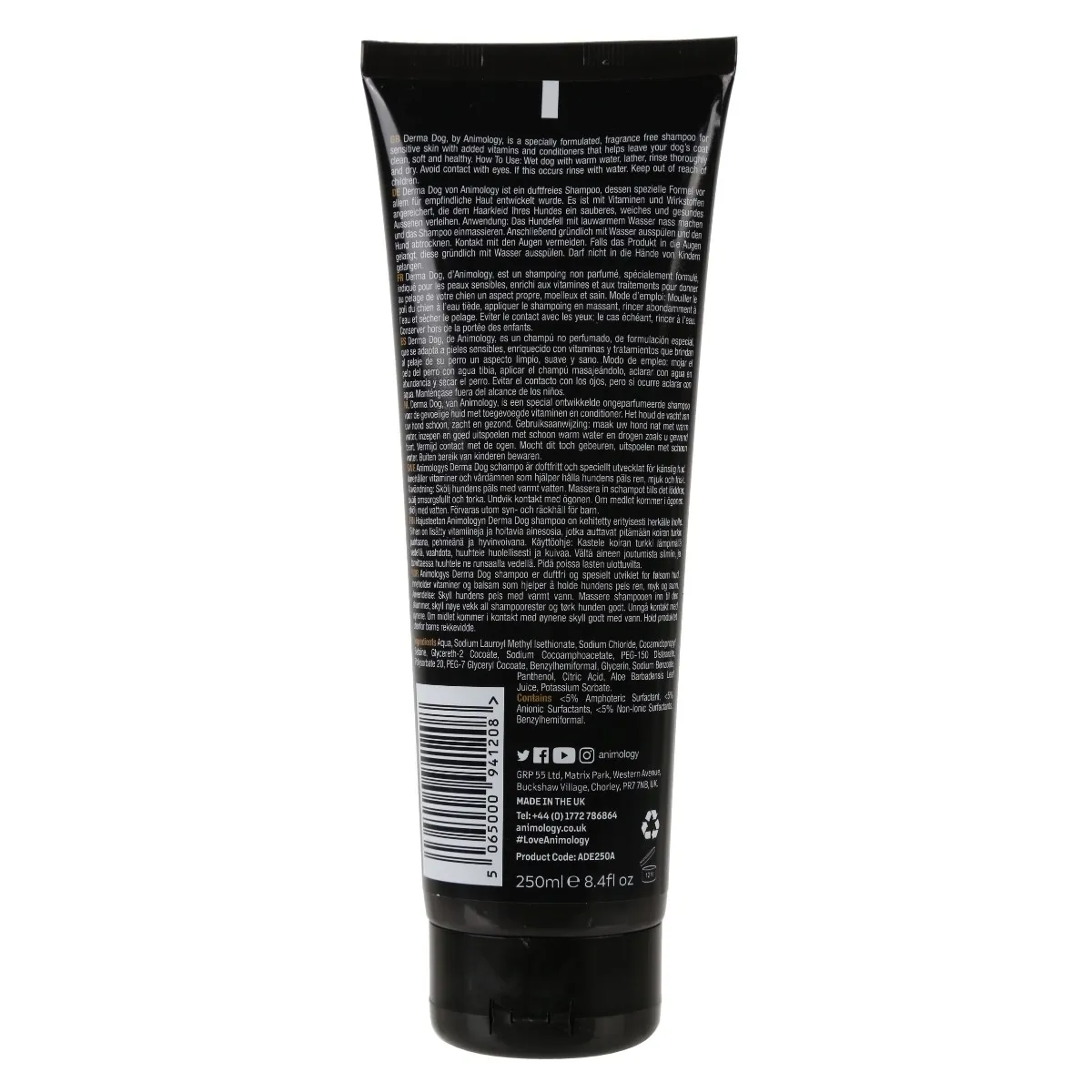 Animology Derma Dog šampoon koertele, 250 ml - Tootepilt 2