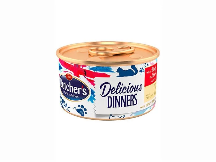 Butchers Delicious Dinner konserv kassile, veise ja maksaga, 85 g - Tootepilt 2