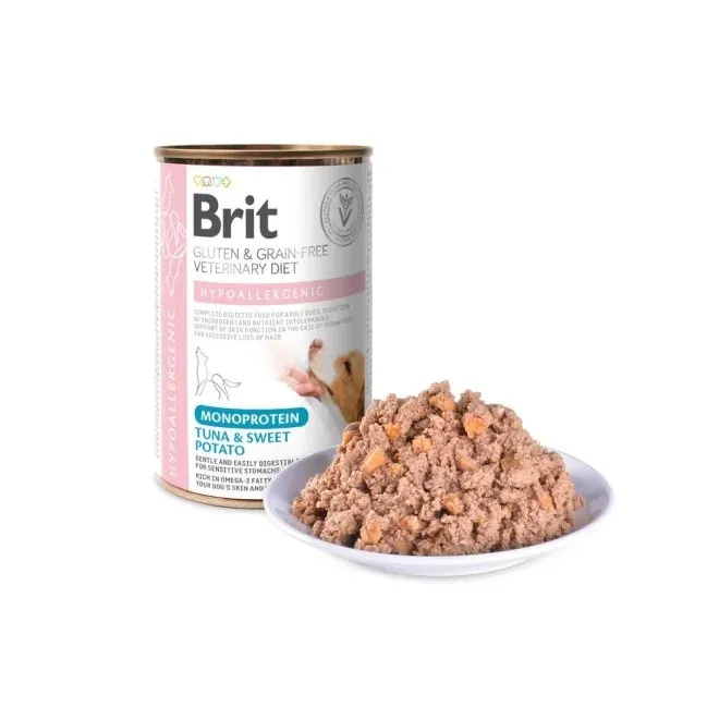 Brit GF Hypo Mono erisööt, konserv koerale, tuunikala/bataat, 400 g - Tootepilt 3