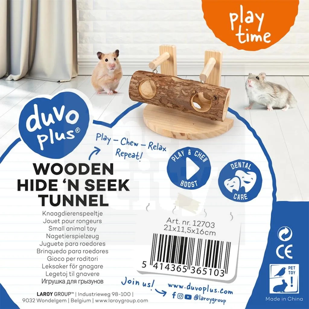 Duvoplus Hide'n'Seek puidust tunnel, 21x11,5x16cm - Tootepilt 2