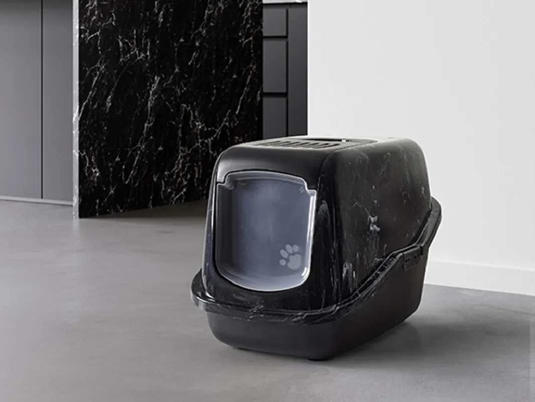 Savic Nestor Marble kassi liivakast 56 x 38,5 x 39 cm, must - Tootepilt 4