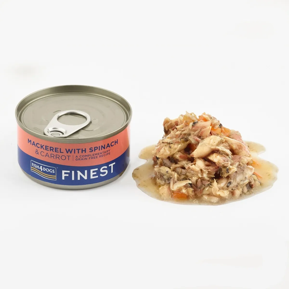 Fish4Dogs konserv koertele makrelli, porgandi ja spinatiga 85 g - Tootepilt 2