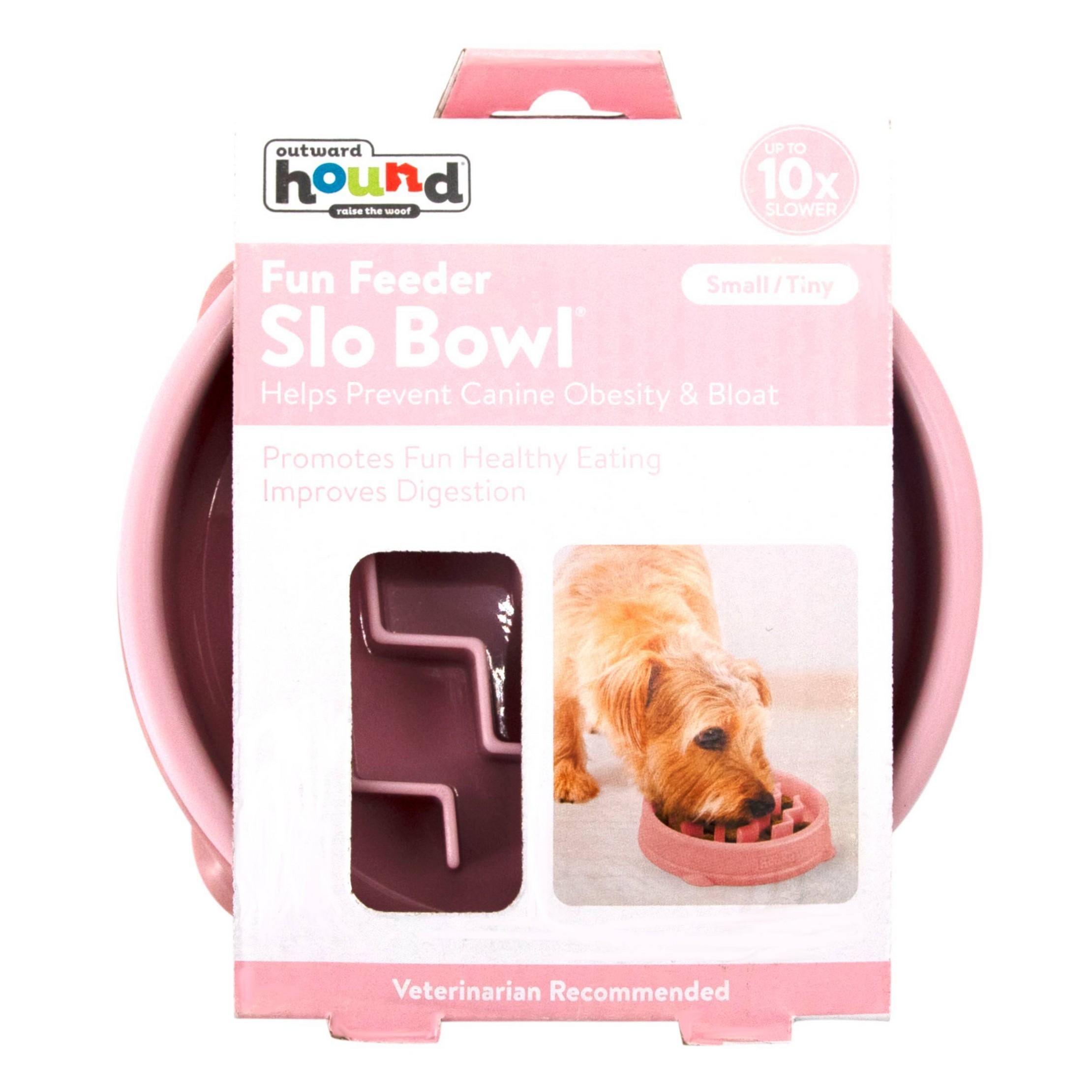 Outward Hound Fun Feeder kauss aeglaseks söötmiseks, S, roosa - Tootepilt 3
