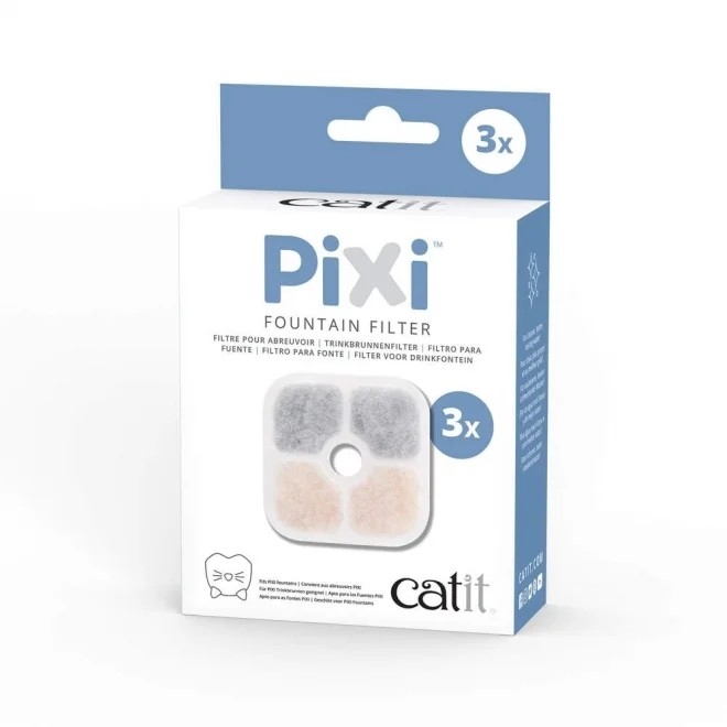 Catit Pixi joogipurskkaevu filtrid 3-pakk - Tootepilt 2